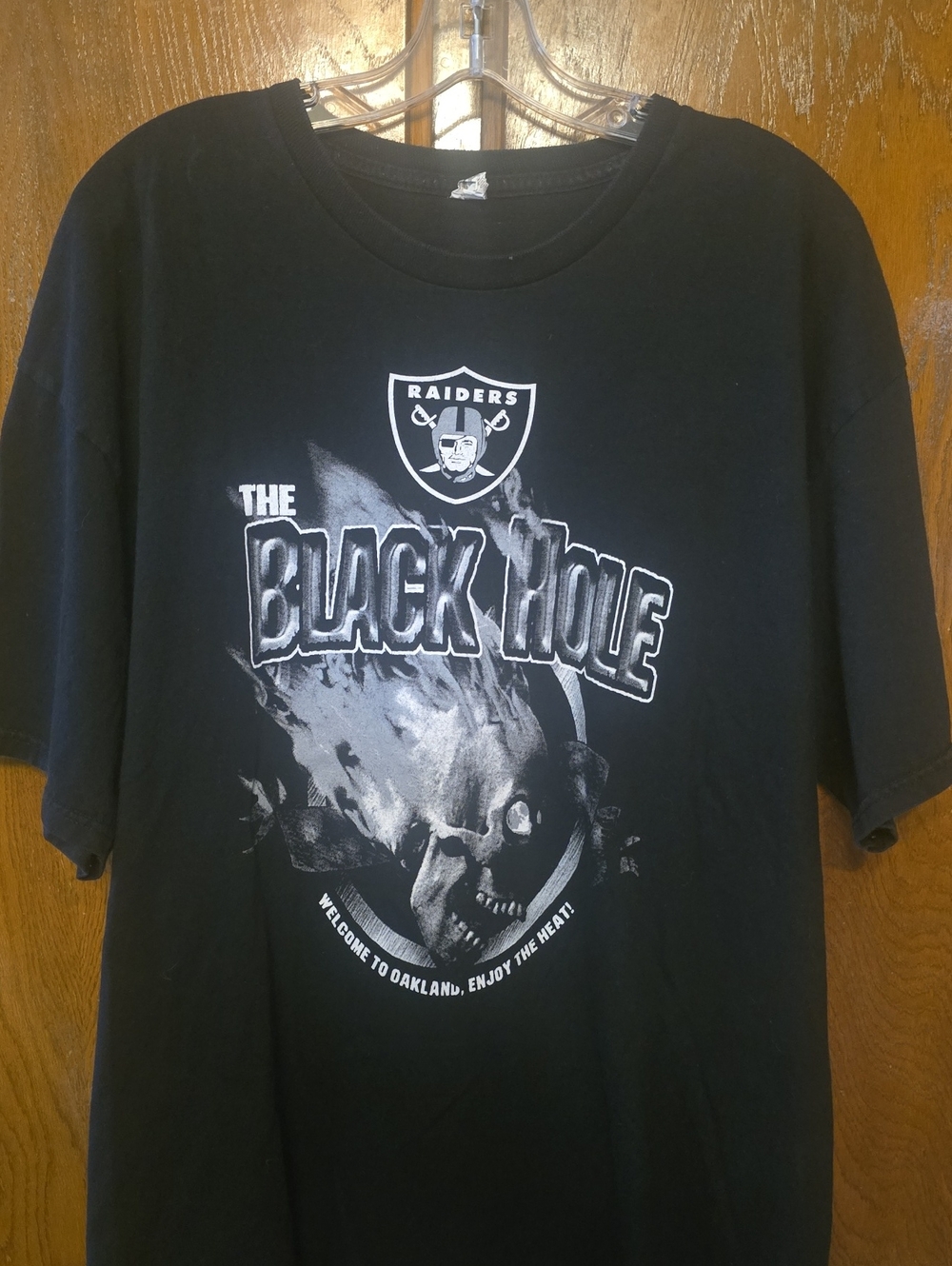 Vintage Oakland Raiders The Black Hole Graphics T Shirt XL